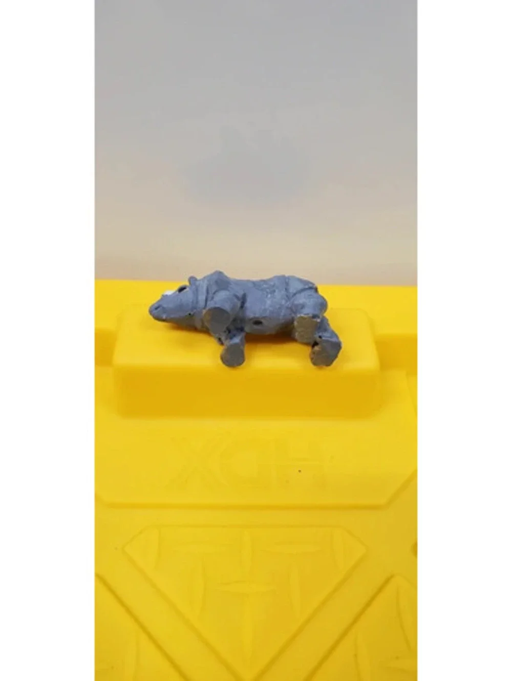 Vintage Gray Rhinoceros Animal Figurine Toy Figure Wildlife Collectible